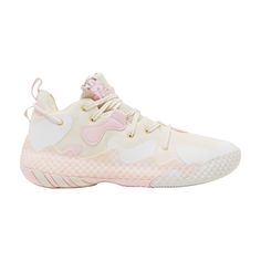 Find ADIDAS Harden Vol. 6 ' Light Pink on Editorialist. Harden Vol. 6 'Cream Light Pink' Harden Vol 6, Best Volleyball Shoes, Bball Shoes, Volleyball Shoes, Basketball Shoes, Volleyball, Cute Clothes, Light Pink, Basketball