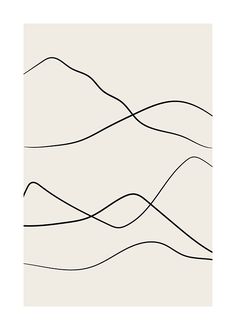 a black and white drawing of wavy lines