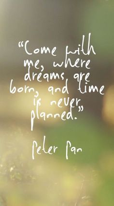 a quote from peter pan about dreams