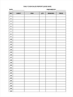 a printable table with dates and times for each event