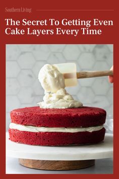 When it comes to celebratory treats, layer cakes, well, “take the cake.” They stand tall on a cake stand, have the perfect combination of tender cake and smooth frosting, and are a good indicator that whoever baked the cake put in some extra love, time, and elbow grease. As any baker knows, making a layer cake requires a certain level of precision. One of the keys to a beautiful, show-stopping, perfectly baked layer cake is getting even layers. While pouring equal amounts of batter into multiple cake pans is often something we “eyeball” (that’s how Grandma did it after all!), we have a little trick that will take the guesswork out of getting even cake layers. And great news, it’s pretty simple. #recipeideas #recipes #baking #cakes #cakelayers #evencakelayers