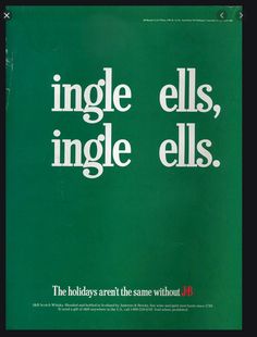 an advertisement with the words single, ellis, and ells on it's green background