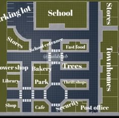 a map of the parking lot at school