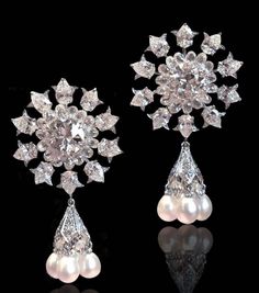 Earrings 2024, Diamond Tops, Diamond Chandelier Earrings, White Diamond Earrings, Jewellery Sketches