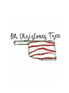 an american flag with the words oh christmas tree