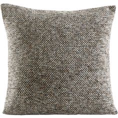 a gray pillow with black and white checkered pattern on the front, sitting against a white background