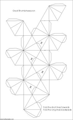 an origami cross is shown in the shape of a flower