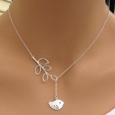 Body Chains, Charm Necklace Silver, Bird Necklace, Bird Pendant, Sterling Necklaces, Infinity Necklace, Leaf Necklace, Leaf Pendant, Lariat Necklace