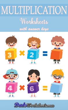 Multiplication worksheets that include timed math fact drills, fill-in multiplication tables, multiple-digit multiplication, multiplication with decimals and much more! All with answer keys :) Free Multiplication Worksheets, Printable Multiplication Worksheets, Multiplication Problems