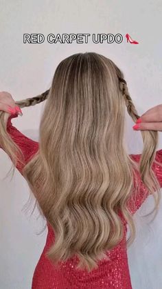 Medium Length Dance Hairstyles, Updo Hairstyle For Straight Hair, Easy Long Hair Braids Simple, Simple Bridesmaid Hair Updo Braids, Red Carpet Bun Hairstyle, Braids Maids Hair Styles, Updos For Long Dark Hair, Easy 1800s Hairstyles, Dance Competition Hair Bun