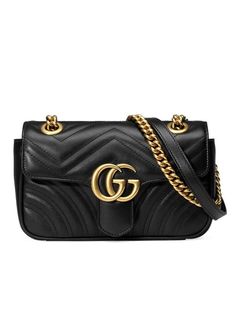 GG Marmont Mini Colour: Black Calfskin Leather Sliding chain strap Antique gold-toned hardware Double G Matelassé chevron with a heart Internal open pocket Flap with spring closure Style ID: 446744 DTDIT 1000 Dust bag & Care card Made in Italy    Measurements:   Width: 22cm x Height: 13cm x Depth: 6cm Shoulder strap with 55cm drop or can be worn as a top handle with 30cm drop * There may be a slight difference in the tone of colours depending on the resolution of your monitor. * Do note that there may be a 1-2cm difference in measurements depending on how the item is measured and workmanship. Gucci Dyonisus Bag, Gucci Black Bag, Gucci Marmont Belt, Gucci Marmont Bag, Tas Bahu, Gucci Crossbody Bag, Gucci Mini, Gucci Purse, Gucci Crossbody