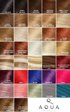 Hair Color List Shades, Flax Hair Color, Brown Hair Colors Charts, Hair Colors Charts, Hair Colour Name Chart, Hair Colour Chart Shades, Hair Color Ideas For Straight Hair Brown, Hair Colors With Names, Hair Colour Name List