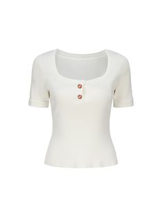 Introducing our luxuriously soft Gemma Top, crafted to envelop you in comfort and allure with every wear. Imbued with a delicate sensuality, this shirt boasts a softness that caresses the skin, ensuring a comfortable experience all day long. Elevate your look with the square-round neckline, expertly designed to flatter and accentuate your shoulder and neck lines. This thoughtful detail adds a touch of elegance and sophistication to your ensemble, effortlessly enhancing your natural beauty. Indul Luxury Fitted Top With Buttons, Elegant Fitted Solid Color Tops, Elegant Fitted Beige Top, Elegant White Tops, Elegant Everyday Beige Blouse, Elegant Beige Blouse For Everyday, Elegant Beige Everyday Blouse, Elegant Everyday Solid Color Blouse, Elegant Solid Tops For Loungewear