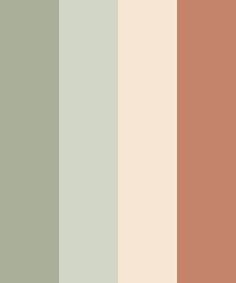 the color palette is peach, green and brown