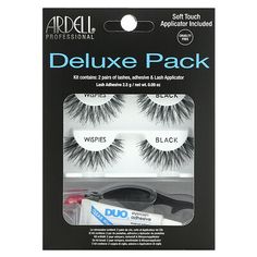 World's #1 Adhesive Kit Contains: 2 Pairs of Lashes, Adhesive & Lash Applicator Wispies Lashes, Reusable Eyeliner And Eyelash Stickers, Eyelash Applicator Tool, Ardell Faux Mink Lashes, Reusable Self-adhesive Eyelashes, Lash Adhesive, Evening Primrose Oil, Wispy Lashes, Fish Oil