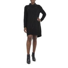 You'll love the classic cable-knit design of this women's Nina Leonard cowlneck sweater dress. You'll love the classic cable-knit design of this women's Nina Leonard cowlneck sweater dress. Cable-knit design Cowlneck Long sleeves Soft knit construction UnlinedFIT & SIZING 36-in. approximate length from shoulder to hem Oversize fit Sheath cut Pull-on designFABRIC & CARE Acrylic Machine wash - Delicate Imported Size: Small. Color: Black. Gender: female. Age Group: adult. Cable Knit Sweater Dress, Cowl Neck Sweater Dress, Cable Knit Turtleneck Sweater, Oversized Turtleneck, Dress Guide, Chicken Soup Recipes, Knit Sweater Dress, Cowl Neck Sweater, Chicken Soup