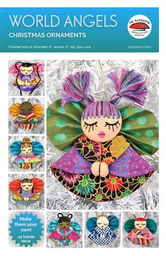 World Angels Christmas Ornaments Angel Fabric, Angels Christmas, Foundation Paper Piecing Patterns, Handi Quilter, Wool Applique Patterns, Crafts Sewing Patterns, Christmas Ornament Pattern, Sampler Quilt, Gift Toppers