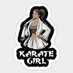 a sticker that says karate girl