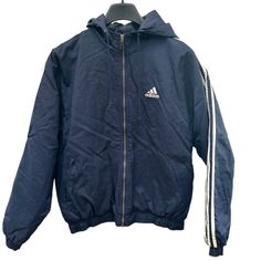 Vintage 1990s Y2k Adidas 3 Stripe Blue Nylon Hooded Winter Jacket Medium M Gently Pre-Owned In Excellent Condition. Soft And Clean. See Photos For Details. Adidas Jacket Women, Y2k Adidas, Coats Vintage, Adidas Jackets, Snow Jacket, Blue Adidas, Coats Jackets Women, Adidas Women, Blue Stripes