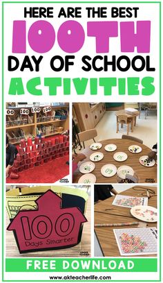 there are the best 100th day of school activities