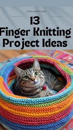 Transform your space with these creative finger knitting projects, from wall hangings to plant holders.