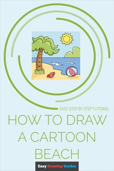 how to draw a cartoon beach