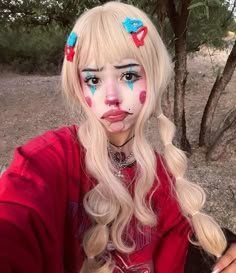 Halloween Makeup Clown, Cute Emotes, Graphic Makeup, Halloween Makeup Inspiration, Swag Makeup, Clowning Around