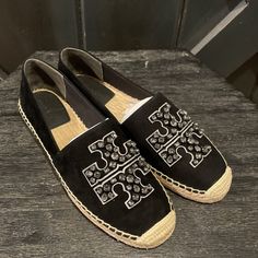 Brand New Original Box New Arrival Green Espadrilles, Tory Burch Espadrilles, Striped Espadrilles, Heeled Espadrilles, Slip On Espadrilles, Ankle Strap Flats, Wedge Espadrilles, Black Espadrilles, Leather Espadrilles