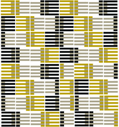 an abstract black and yellow pattern with vertical lines on it's side, in the middle