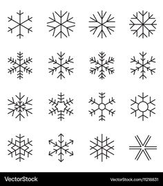 snowflakes are shown in black and white