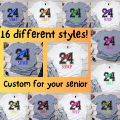 Introducing our exclusive "Senior 2024" shirt - a perfect blend of style and nostalgia for the graduating class of 2024! Crafted with premium quality materials, this shirt celebrates the journey and achievements of seniors in a comfortable and trendy design. 🎓✨ 🌟 Key Features: - Comfortable and durable fabric for everyday wear. - Unique "Senior 2024" design, showcasing your class pride. - Available in various sizes for a perfect fit. - Ideal as a memorable graduation gift or keepsake. 🔥 Trending Tags: #Senior2024 #GraduationShirt #ClassOf2024 #SeniorPride #GraduationGift #SeniorMemories #FutureLeaders #2024Grad #HighSchoolMemories 🛍️ Grab yours now and let the world know you're part of the remarkable Class of 2024! Perfect for graduation parties, senior photos, and beyond. Don't miss o High School Memories, Senior Shirts, College Senior, 2024 Design, Graduation Shirts, Class Of 2024, Senior Photos, Graduation Gifts, The Journey