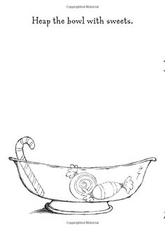 a drawing of a baby in a bathtub with candy canes