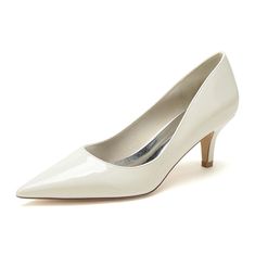 Shop Beige Solid Comfy Office Pumps Kitten Low Heels Pointed Toe Shoes for Work color Beige for Formal Event, Going out, Party, Work with worldwide Free shipping & Free return. Kitten Heels Wedding, Wedding Flats For Bride, Wedding Sandals For Bride, Comfy Office, Bride Heels, Shoes For Work, Ivory Pumps, Wedding Party Shoes, Wedding High Heels