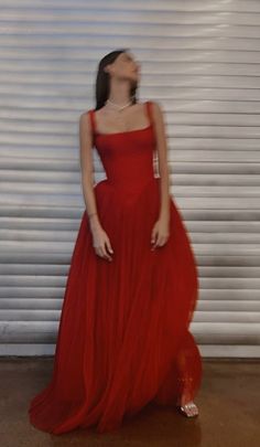 Red Tulle Prom Dress, Tulle Prom Dress Long, Dress Long Formal, A Line Prom Dress, Fest Outfits, Formal Evening Dress