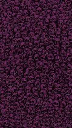 a lot of skulls that are purple and black