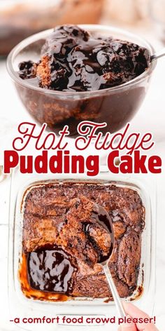 the cover of hot fudge pudding cake