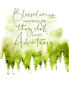 Blessed Are The Curious, New Adventure Quotes, Adventure Quote, Art Adventure, Adventure Nursery, Nursery Quotes, Peace Quotes, Adventure Quotes, Nature Quotes