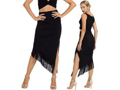 Argentine Tango show skirt, Bodycon midi fringe skirt, Paso Doble performance skirt, Classy fitted evening skirt, Ballroom dance skirt Elevate your dance moves with this fringed skirt.  Pair it with our alluring Viscose Twist Knot V-neck Crop Top : https://www.etsy.com/listing/1475881652/tango-dance-crop-top-twisted-front-knot or with your favorite Condiva top : https://www.etsy.com/shop/conDiva?ref=seller-platform-mcnav&section_id=16757601&page=1#items Details : ✤ Stretch Jersey ✤ Ruched Side S Fitted Pencil Skirt For Party Season, Asymmetrical Fitted Pencil Skirt For Party, Asymmetrical Pencil Skirt For Party, Fitted Skirt For Dance And Party Season, Fitted Skirt For Dance During Party Season, Fitted Skirt For Dance Party Season, Fitted Asymmetrical Skirt For Club, Fitted Fringe Skirt For Club, Fitted Fringe Bottoms For Party Season