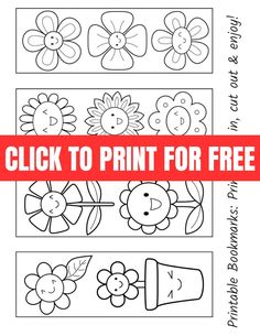 the printable coloring page for kids to color and learn how to draw flowers with markers