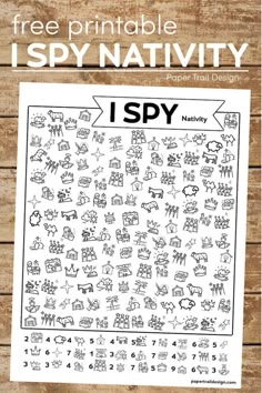 the free printable i spy activity for kids to learn how to write and draw