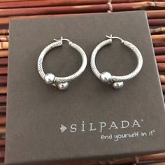 Silpada Hard To Find. Retire. Vintage Silpada Designs Products Are Handcrafted From The Finest .925 Sterling Silver. Light Age Appropriate Wear To Metal. Photos Are Part Of Description. Retired. Stamped/Signed. Silpada Box Not Included, Used As Photo Prop Only. Jewelry Will Be Shipped In Small Standard Jewelry Box For Extra Protection. Visit My Closet For A Large Selection Of Silpada Jewelry. Casual. Business Casual. Statement Piece. S9-1405 Jewelry Casual, Silpada Jewelry, Photo Prop, Photo Props, Statement Pieces, Business Casual, Jewelry Box, Jewelry Earrings, Hoop Earrings