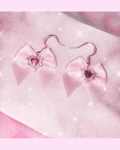 🎀Set of Pink satin bow earrings🎀  ✨🪝hooks made with authentic 925 gold plated sterling silver, nickel free  💕Hypoallergenic💕 safe for sensitive ears Can be made with or without gems 💎  💖Heart or round pink rhinestones/gems or no gems at all!  *Plz specify in order notes @ checkout!  🎀Bow measurements🎀: width 1.2in length 1.2in Handmade with 💕 💕comes with a pink velvet jewelry box for storage and safekeeping of your jewels! ✨I DON'T ACCEPT RETURNS, EXCHANGES, OR CANCELLATIONS!  Please contact me if you have any problems with your order. Pink Kawaii Jewelry For Valentine's Day, Kawaii Pink Jewelry For Valentine's Day, Pink Ribbon Wedding Jewelry, Pink Ribbon Jewelry As Gift, Pink Ribbon Jewelry Gift, Pink Ribbon Jewelry For Gifts, Cute Earrings With Pink Bow For Gift, Pink Bow Earrings In Cute Style, Cute Pink Bow Earrings For Gift