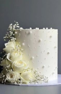 Simple Elegant White Wedding Cake, Quilted Wedding Cake, Simple Engagement Cake Designs Unique, Simple Wedding Cake With Pearls, Fondant Wedding Cakes Simple, Cake With Fairy Lights, Wedding Cakes Simple Elegant Modern, Nikkah Cake Ideas, Nikkah Cake