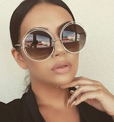 OVERSIZED "Carlina" Round Women Turquoise Metal Halo Sunglasses Shadz GAFAS Coachella Sunglasses, Bohemian Coachella, Cute Human, Ombre Lace Front, Accessories Glasses, Sunglasses Sale, Women's Sunglasses, Round Sunglass Women, Ombre Hair