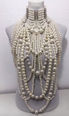 All Pearl Dress, Pearl Skirt Outfit, Seashell Clothes, Pearl Armor, Pearls Outfit, Pearl Clothes, Pearl Bodice, Pearl Corset, Burlesque Accessories