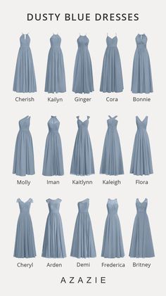 the different types of dresses are shown in this diagram