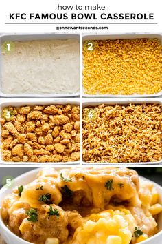 the steps to make an easy casserole dish with chicken, rice and corn