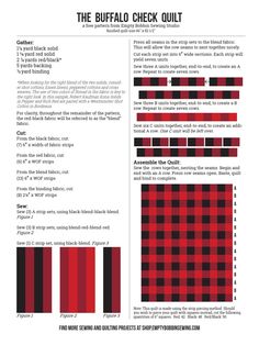 the buffalo check quilt pattern is shown in red and black