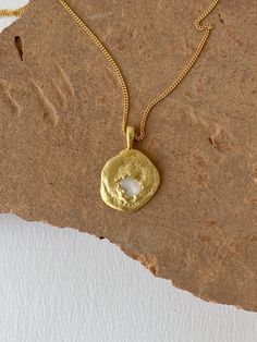 Mercurial Studio Gaia Necklace - 14k Gold Plated Gold Medallion Necklace, Gold Medallion, Four Horsemen, Medallion Necklace, Gold Filled Chain, Moonstone, To Look, Gold Filled