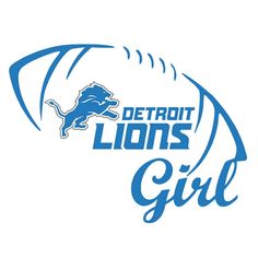 detroit lions girl decal on a white background